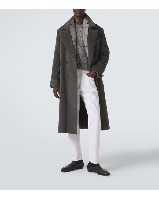Umit Benan Black Gianni Alpaca And Wool Coat for men