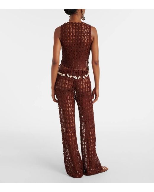 Top Cropped di Anna Kosturova in Brown