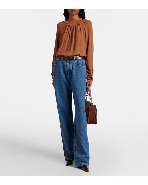 Joseph Brown Garcia Draped Blouse