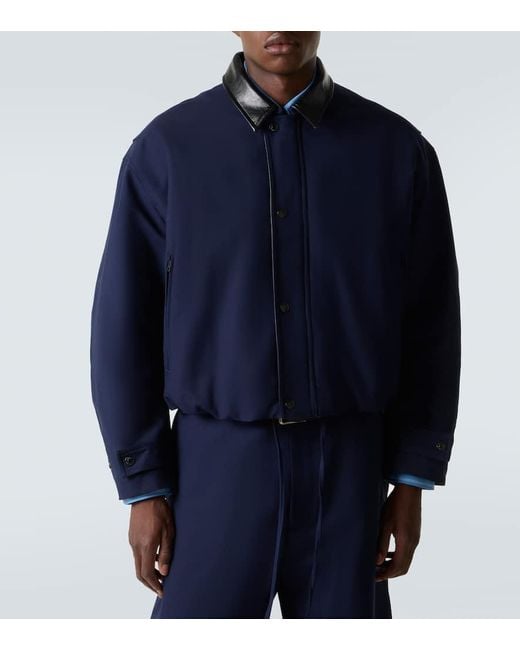 Chaqueta De Sarga De Algodon Acne de hombre de color Blue