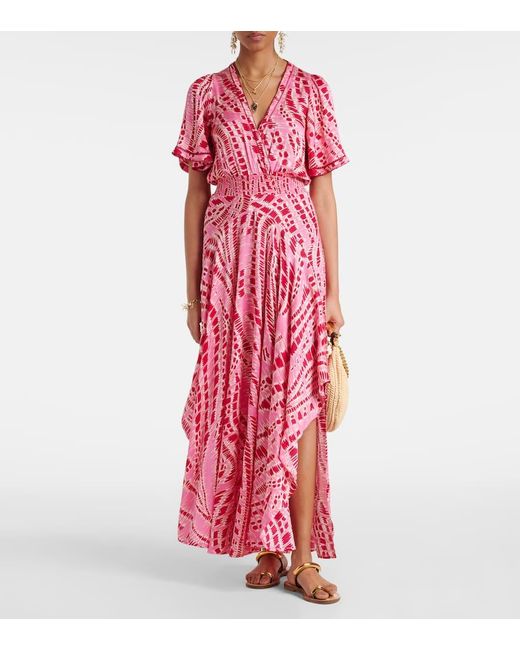 Abito Midi Mabelle di Poupette in Red