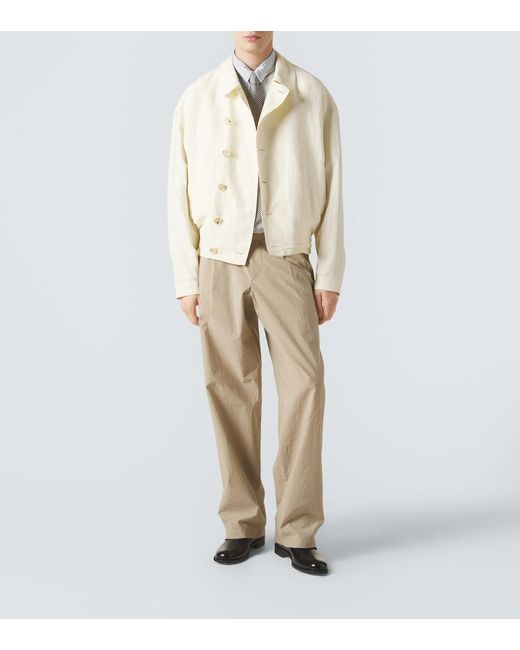Giorgio Armani White Archivio Striped Cotton Shirt for men