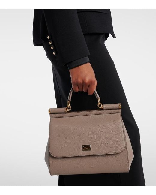 Dolce & Gabbana Natural Tote Sicily Medium Aus Leder