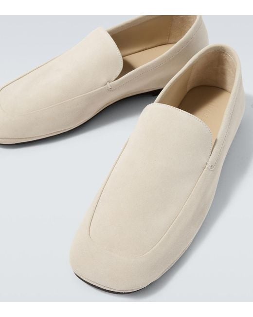 Lemaire White Outdoor Suede Slip-On Shoes for men