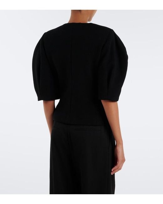 Max Mara Black Jersey Jacquard Jacket