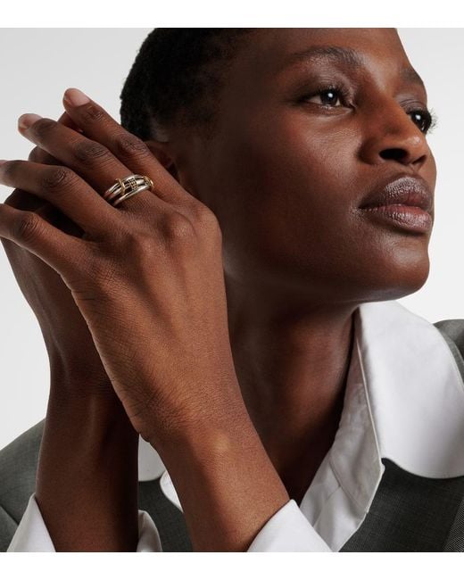 Spinelli Kilcollin White Dion Sg Sterling Stacked Ring With Diamonds