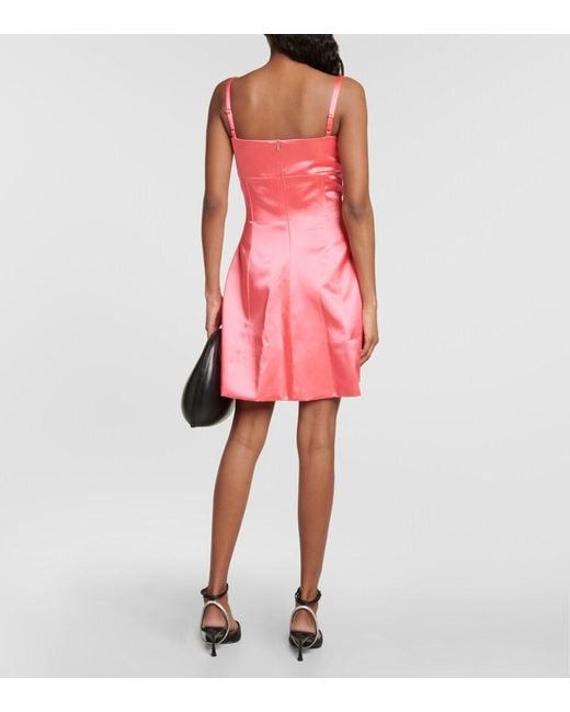 Patou Pink A-Line Cotton-Blend Minidress