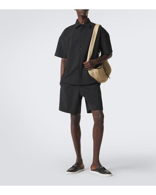 Christian Louboutin Black Chanme Leather Mules for men