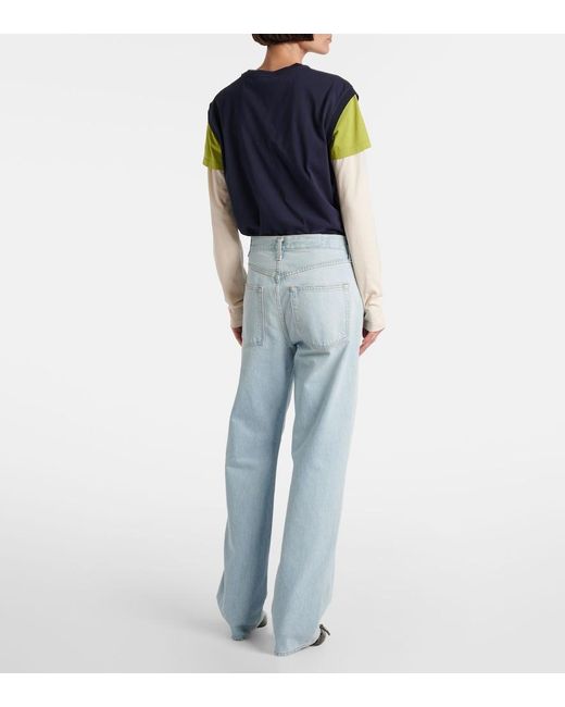 Agolde Blue Kelly High-Rise Straight Jeans