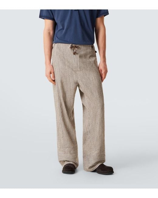 Kiko Kostadinov Natural Kyan Cotton And Linen-Blend Straight Pants for men