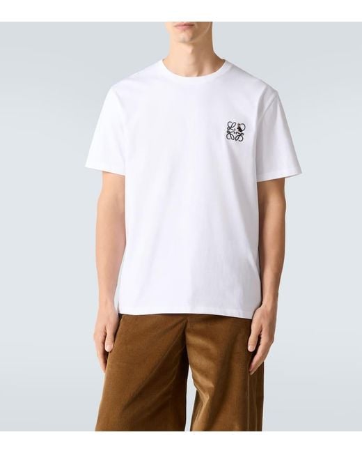 Loewe White X Louis Wain Anagram Cotton Jersey T-Shirt for men
