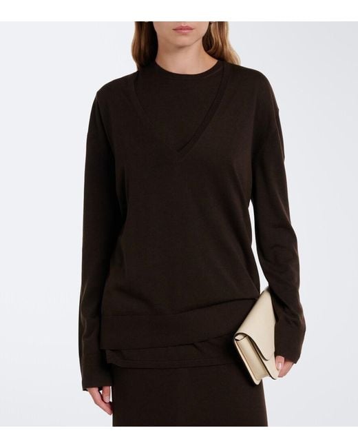 Totême Black Oversized Sweater