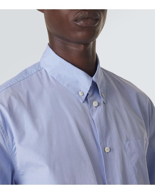 Jil Sander Blue Cotton Shirt for men