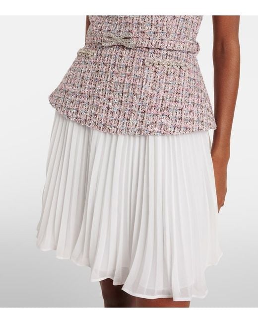 Self-Portrait Pink Layered Minidress