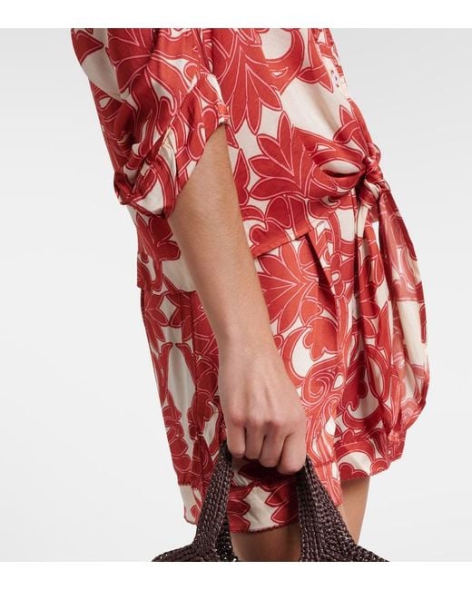 Poupette Red Azia Printed Top