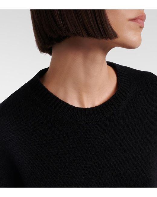Khaite Black Margaux Oversized Cashmere Sweater