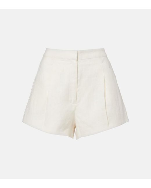Posse White Linen Shorts
