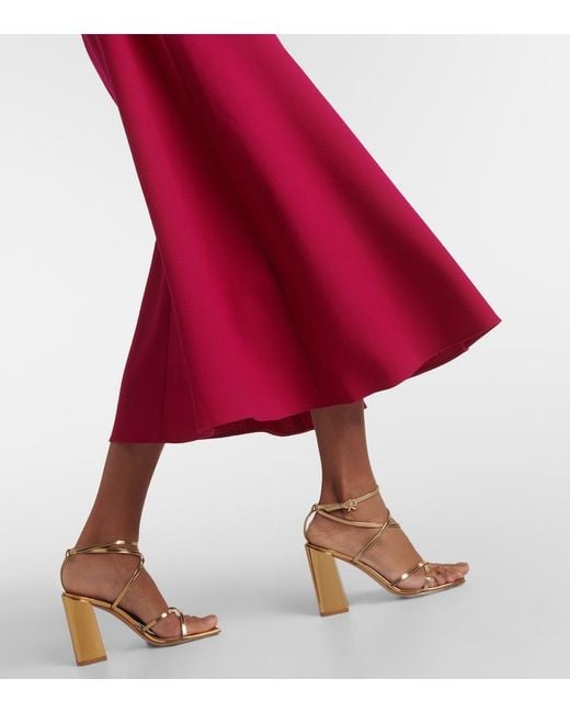 Markarian Purple Cybil Wool Midi Dress