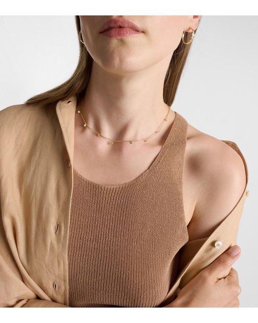 Octavia Elizabeth White Micro Nesting Gem 18Kt Necklace With Diamonds