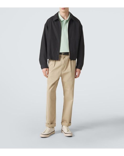 Visvim White Nolan Leather-Trimmed Canvas Sneakers for men