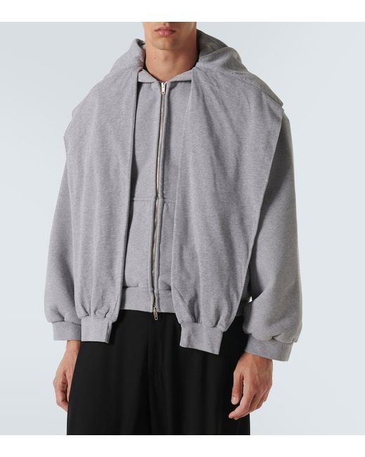 Balenciaga Incognito Deconstructed Cotton Jersey Hoodie in