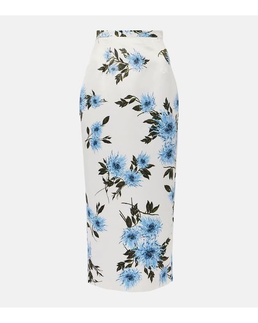 Falda Midi Lorelei Floral Emilia Wickstead de color Blue