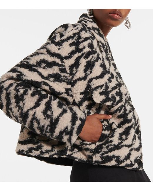 Isabel Marant Multicolor Ferida Printed Wool-Blend Jacket