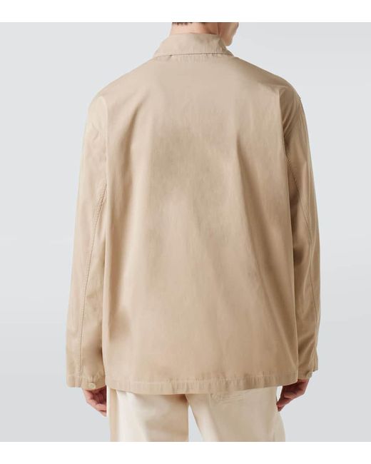 Lemaire Natural Cotton Twill Overshirt for men