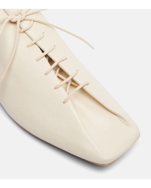 Lemaire Natural Souris Leather Derby Shoes