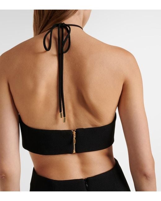 Rebecca Vallance Black Chelsea Halter Gown