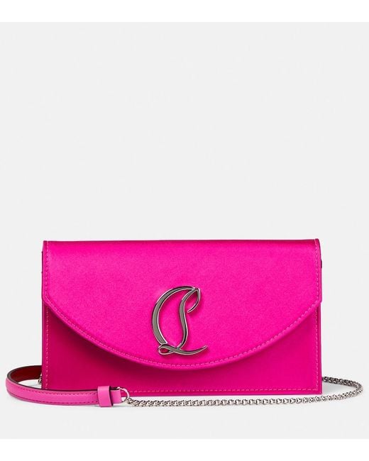 Christian Louboutin Pink Loubi54 Satin Shoulder Bag