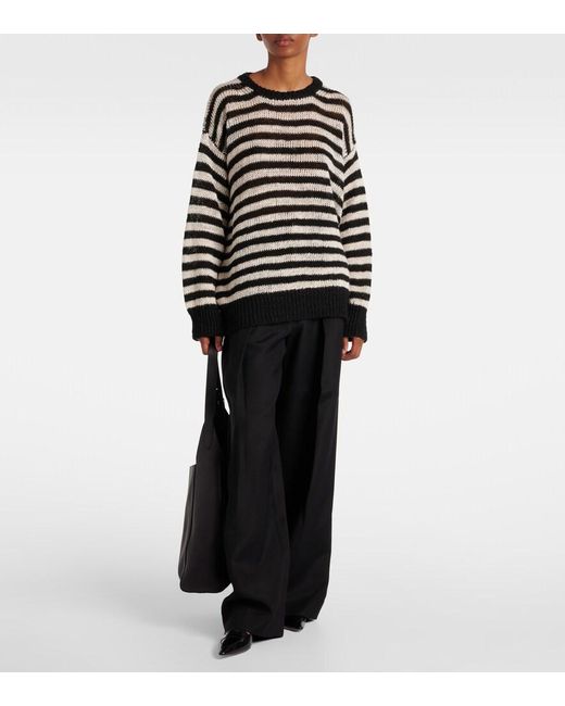 Rohe Black Pullover Aus Einem Leinengemisch