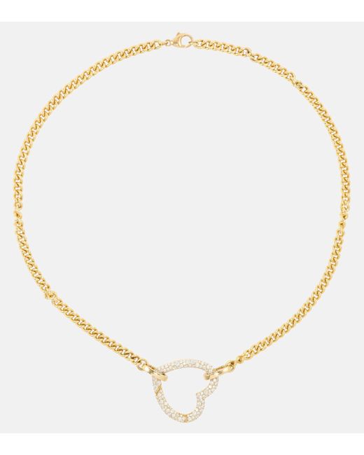 Robinson Pelham Metallic Identity 18kt Gold Necklace And Pendant Set With Diamonds