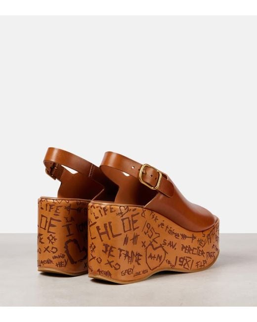 Chloé Brown Wedges Maxime Aus Leder