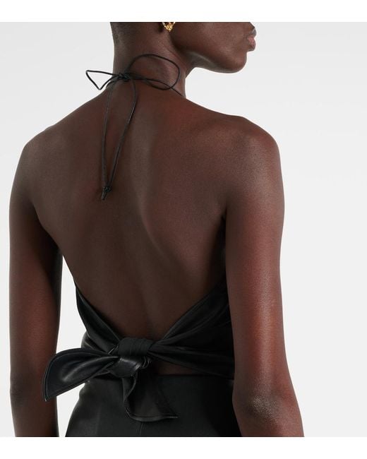 Stouls Black Rosie Halterneck Leather Top