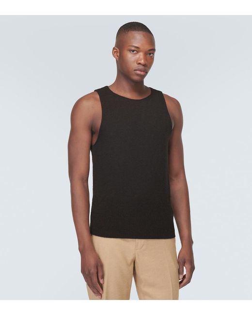 Dries Van Noten Black Wool Sweater Vest for men
