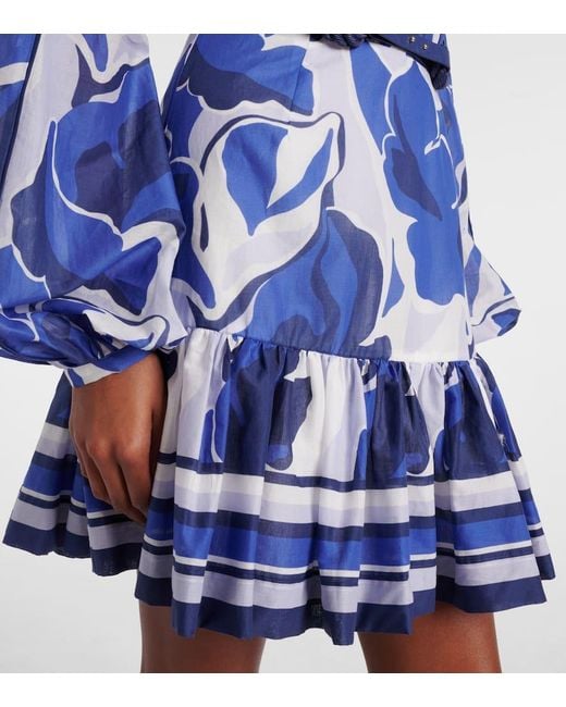 Rebecca Vallance Blue Minikleid Paros Aus Baumwolle