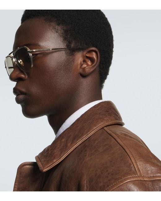 Jacques Marie Mage Aviator-Sonnenbrille Commander in Metallic für Herren