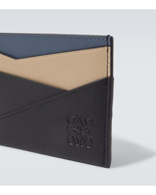 Loewe Kartenetui Puzzle Aus Leder in Blue für Herren
