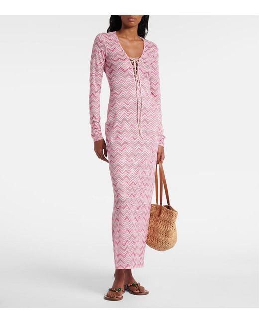 Missoni Pink Lame Midi Dress