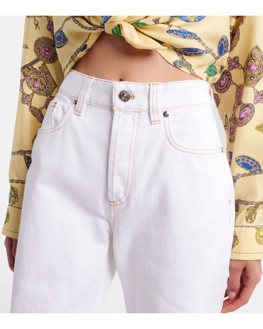 Versace White Straight Jeans