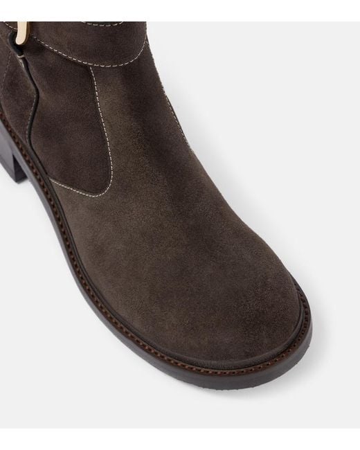 See By Chloé Black New Ring Suede Knee-High Boots