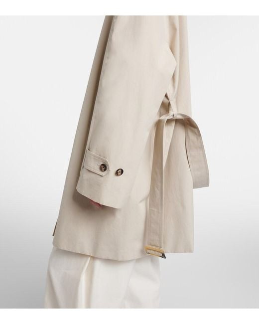 The Row Natural Amaya Belted Cotton Car Coat