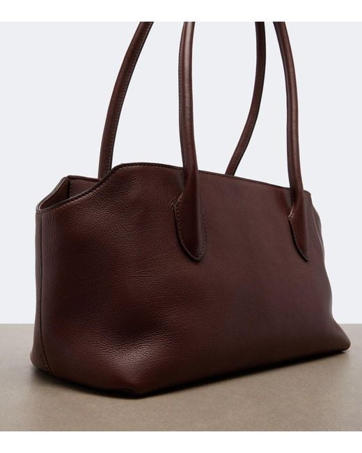 The Row Purple Terrasse Small Leather Shoulder Bag