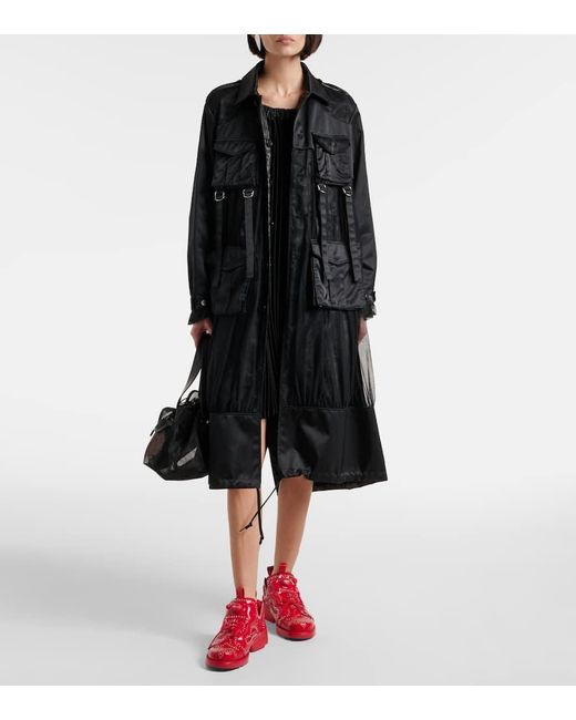 Noir Kei Ninomiya Red Studded Brogue Sneakers