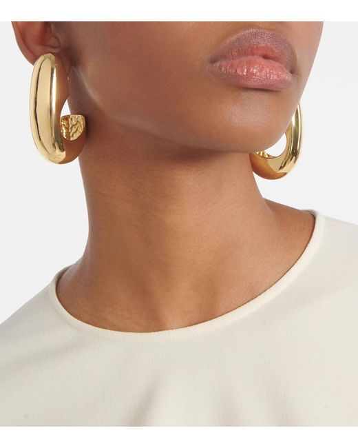 Jennifer Behr Natural Nimah-Plated Hoop Earrings