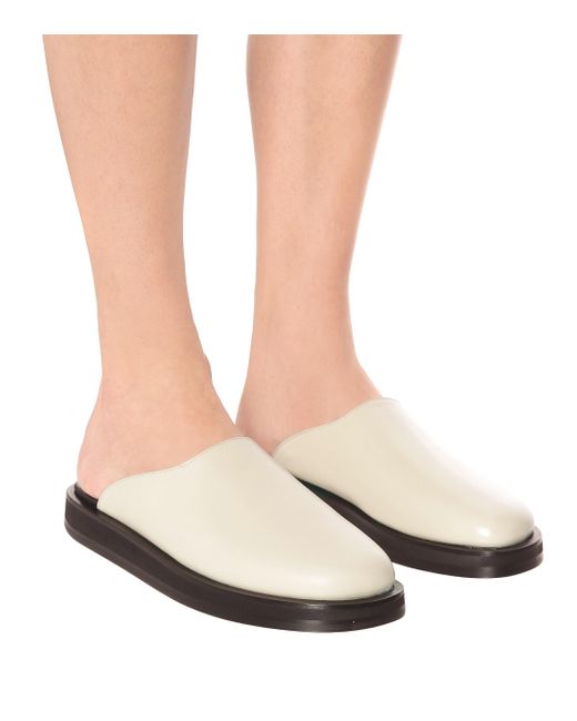 the row sabot smooth calfskin mules