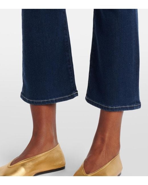 AG Jeans Blue Jodi Cropped Flared Jeans