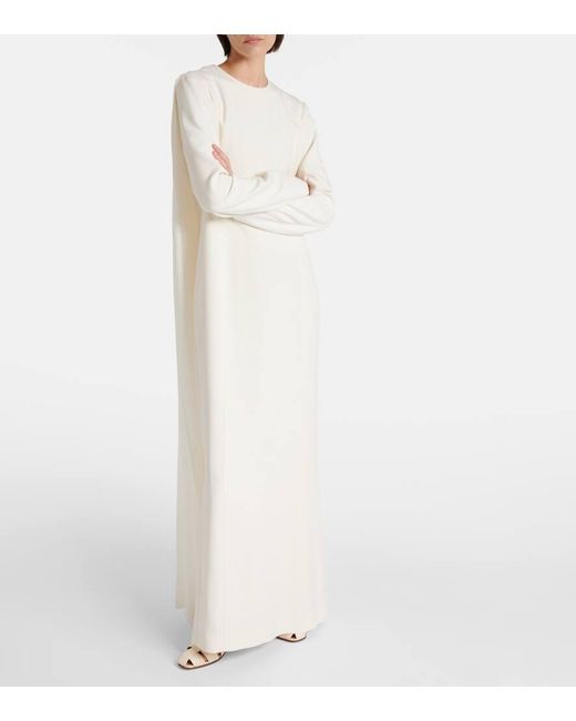 Novia - vestido Carlota de seda y lana Gabriela Hearst de color White