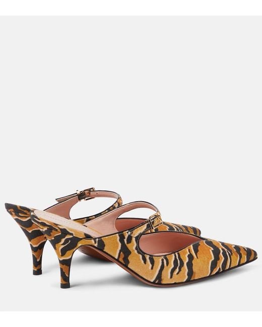 Zimmermann Natural Aura Printed Mules